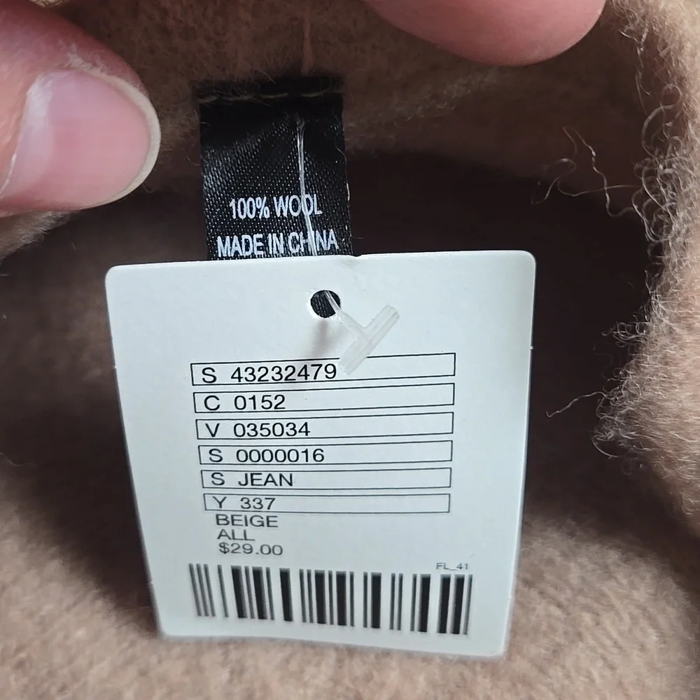 BN Urban Outfitters 100% wool beige tan beret - Picture 4 of 4
